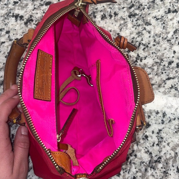 Dooney & Bourke Red Nylon Mini Tote with Leather Trim, Leather Trim, Vintage❤️ - Picture 9 of 10